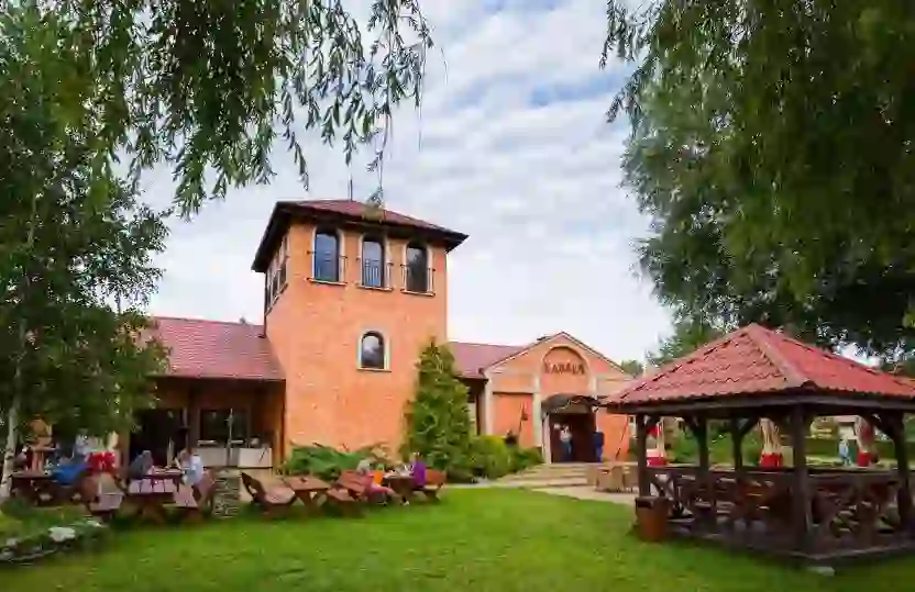 Hotel Ognisty Ptak - view of the building and lake